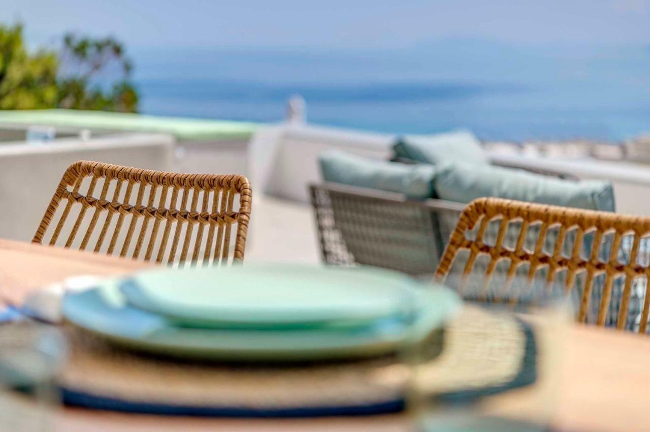 Villa Alba In Syros With Private Jacuzzi Azolimnos Exterior foto